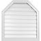 Ekena Millwork Octagonal Top Surface Mount PVC Gable Vent w/ 2"W x 1-1/2"P Brickmould Frame, 28"W x 30"H GVPOT28X3002SF - alternate 1